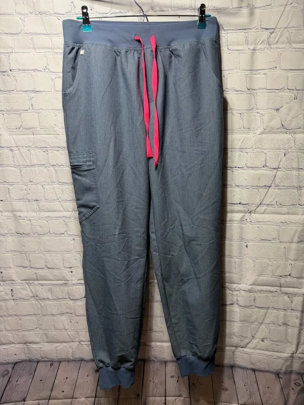 Figs Womens Zamora Jogger Scrub Pant Blue Size M Nurse Medical Doctor